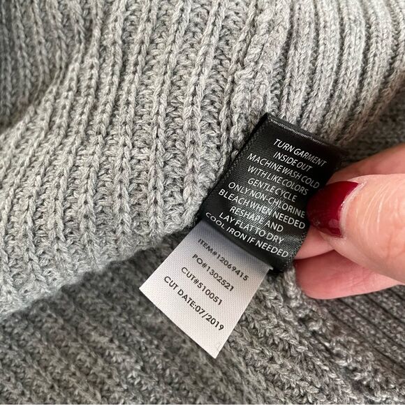 Torrid Vneck Ribbed Tunic Sweater Grey Side Zip 1 1X - Picture 9 of 10